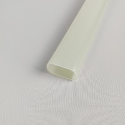 China PC Custom Plastic Bracket Hard Plastic  Tube PVC PPO HDPE ABS Profile Extrusion Parts Manufacturer Company for sale