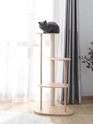 Cina Struttura di carta del tessuto 48*40*107cm Cat Scratching Post Cat Climbing del sisal di Cat Condo Tree Scratching Post della corda in vendita