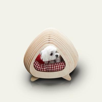 China Hölzerne Fishbone-Runde Cat House Cute Puppy Beds für Balkon-Wohnzimmer zu verkaufen