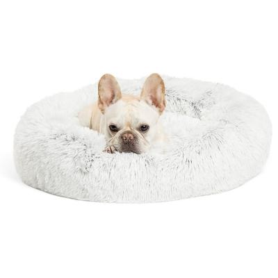 China Donut Cat Bed Cuddler Dog Cat Comfy Cat Calming Bed Washable Dirt Resistant Bottom Dog Mattress Bed for sale