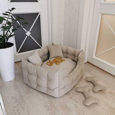 Cina Grande letto ortopedico di lusso del materasso del cane della prova di Sofa Beds Non Toxic Moth del cane di Brown in vendita