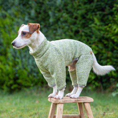 China Knitted Fleece Overall Warm Dog Coats Raglan Faux Fur Backing for sale