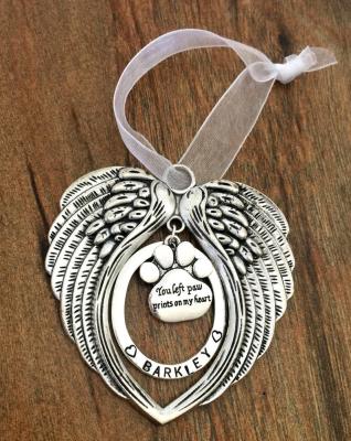 China Het Metaal Angel Wing Pet Loss Christmas Ornaments van de zinklegering voor Overleden Huisdieren Te koop