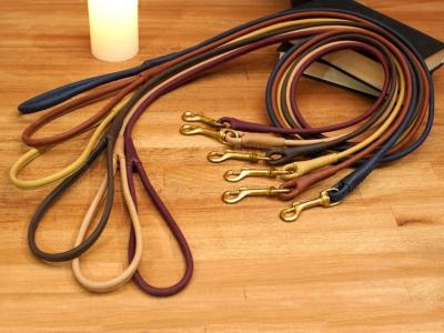 China 5ft Length Rolled Leather Dog Leash Lead For Small Large Dogs for sale