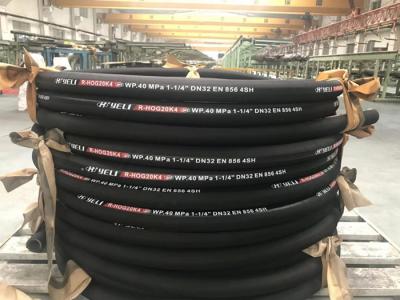 China DN32 EN856 4SH Wire Spiral Hydraulic Hose for sale