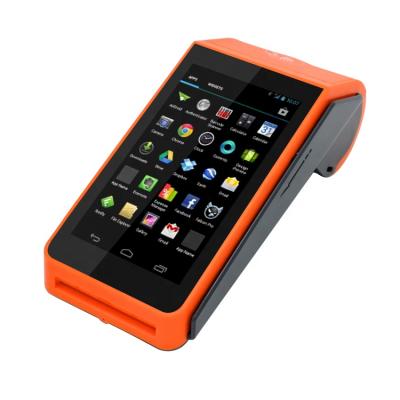 China 5 inch android POS handheld terminal with 58mm printer and 2D code scanner 8GB for sale