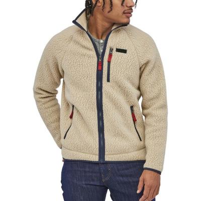 China Breathable Custom Made Mens Cold Winter Windproof Plus Size Soft Sherpa Fleece Jackets for sale