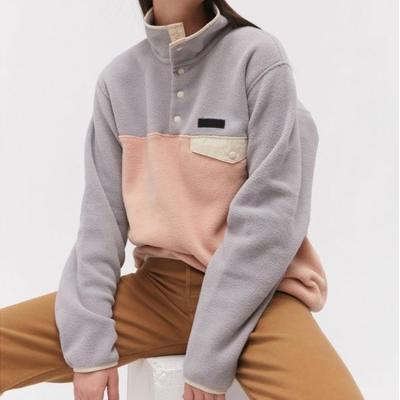 China Fleece Jackets Women Sherpa Fleece Teddy Jacket Women Winter Pullover Breathable Custom Women Sweatshirt for sale