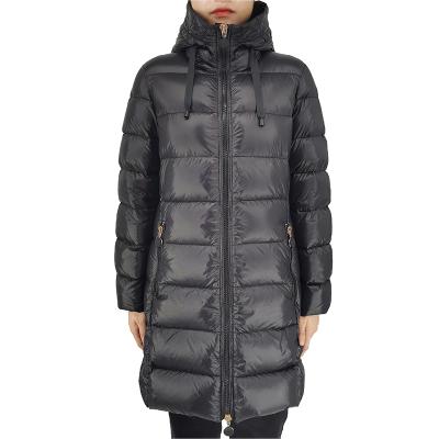 China Waterproof Likewise Women Winter Fashion Plus Size Lightweight Stripper Down Jacket Long Down Coat for sale