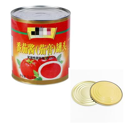 China Non Spill Tin Cans Cover Lid Round Aluminum Cans Base Lids 603# For Tomato Sauce Can for sale