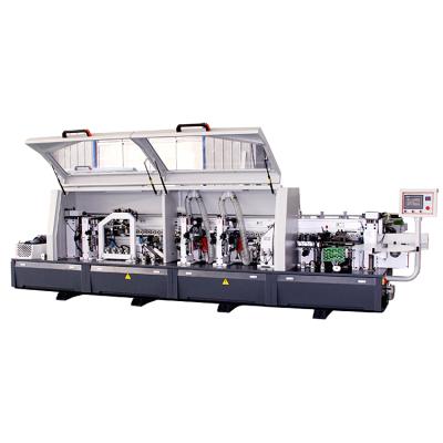 China Full Automatic Double Panel Wood Based Machine Furniture Board Dark Edging Trimming Machine With Corner Rounding for sale