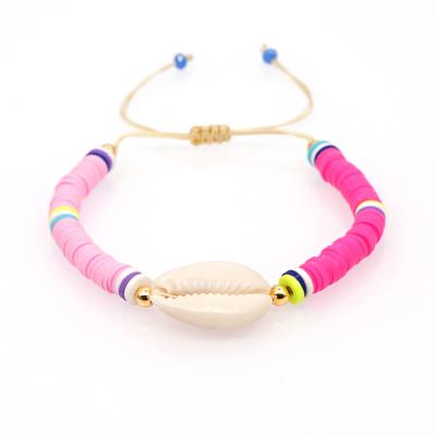 China Wholesale Hot Selling Simple Bohemian Soft Clay Natural Sea Shell Woven Jewelry BOHEMIA for sale