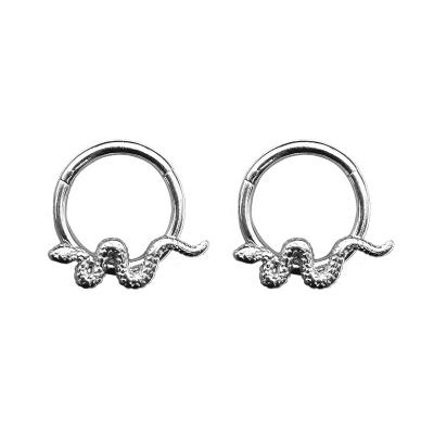 China FASHIONABLE Snake Shaped Interface Ring Nose Ring Style Ring Piercing Jewelry Earrings LANDY Stainless Steel Nose Casting for sale