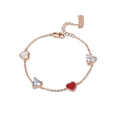 China The Other LANDY Sterling Silver Bangle Heart Shaped Personalized Bangle for sale