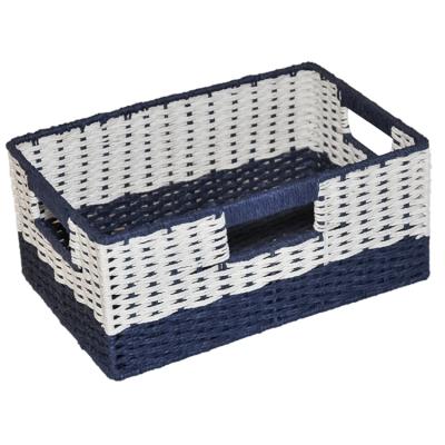 China New Type Mesh Toy Paper Rope Storage Basket Handmade Viable Attractive Design for sale