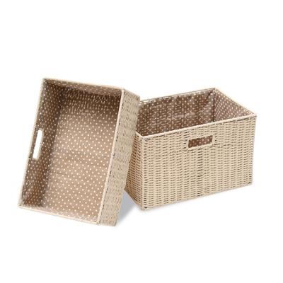 China Stored Paper Basket Toy Storage Organizer Multifunctional Rope Storage Basket for sale