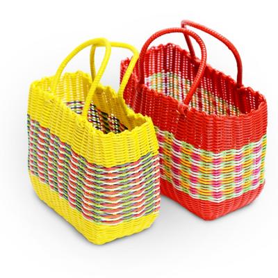 China New Type Sustainable Best Selling Plastic PP Basket Storage Woven Baskets for sale