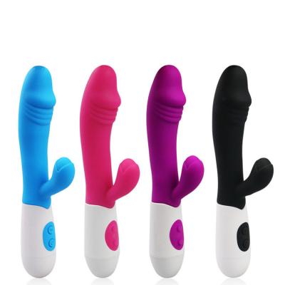 China Vaginal Vibrator Rabbit Vaginal Vibrator G-spot Shock Double Clitoral Vibrator Rabbit Massager AV Sex Female Waterproof Silicone Massager for sale