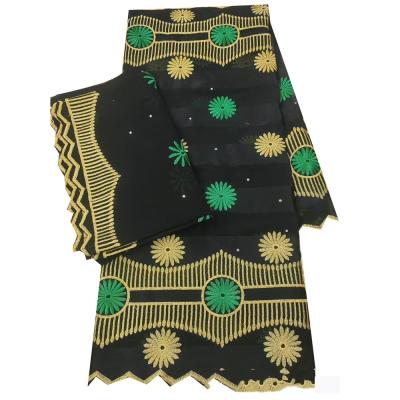 China Beautifical Sustainable Dresses With Scarf Black Green Soft Dress Chiffon Fabric ML66L01 for sale