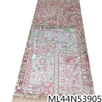 China Beautifical Sky Blue Lace Fabric Istanbul Lace Fabric Viable African Jacquard ML44N539 for sale