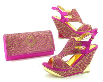 China Pumps Like Rhinestone Shoes Ladies Party African Shoes And Matching Wear Shoes Bags JH1431 for sale