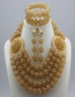 China 2018 Large Fashion Jewelry African Gold Bridal Jewelry Set Set Eco-Friendly Turkish Jewelry XGS20 for sale