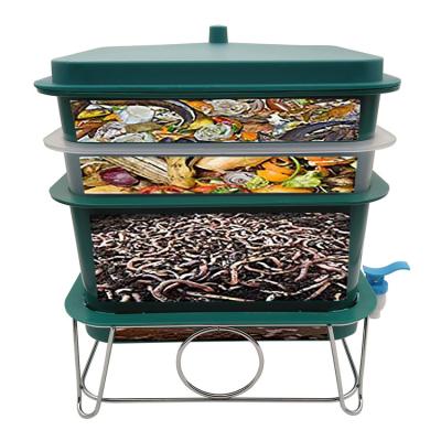 China Composting Garden Customize 4-Tray Worm Bin And Worm Farm For Garden Plants for sale