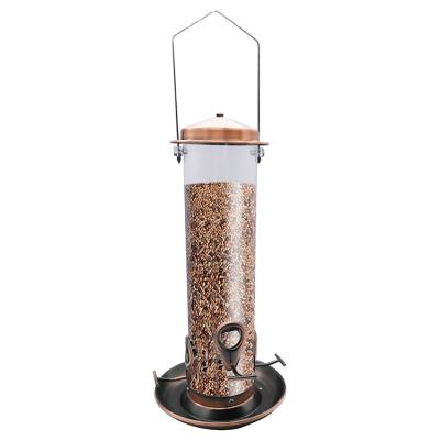 China Best Stocked China Carbon Steel+Pc Metal Bird Lovely Outdoor Hanging Decorative Feeder for sale