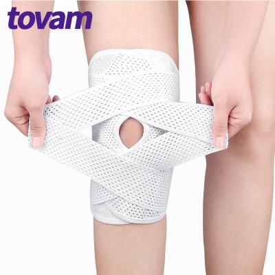 China Universal Knee Tovam Brace With Metal Side Bars Elastic Compression Sleeve For Weightlifting Powerlifting Running SPANDEX NYLON for sale