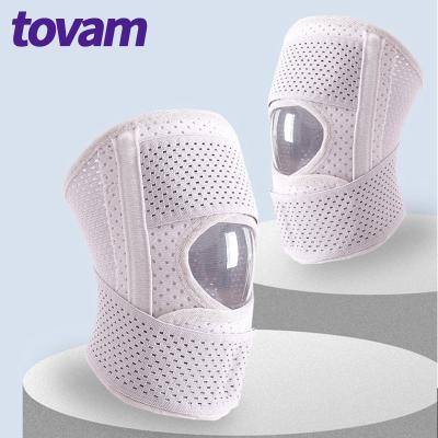 China Tovam Universal Knee Brace With Metal Side Bars Elastic Compression Sleeve For Weightlifting Powerlifting Running SPANDEX NYLON for sale