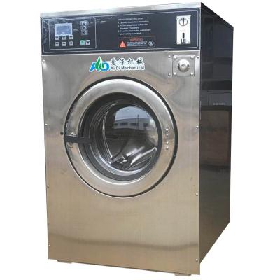 China Hotel.factory .laundry full automatic stainless steel coin laundry washing machine with low price for sale