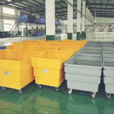 China High Quality Laundry Trolley Wheeled Industrial Laundry Cart for sale