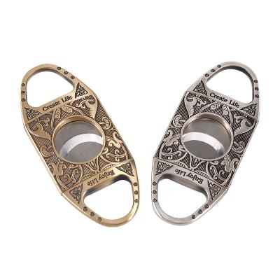 China New Design Black Cigar Vine Cutter JIFENG JF-J20 High Quality Antique Silver Bronze Zinc Alloy STAINLESS STEEL Cutter for sale