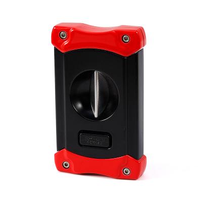 China OEM JF-JV002 Factory Special Christmas Gift Metal V Blade JIFENG V-Cutter Cigar Cutter With Cigar Punch Tool for sale