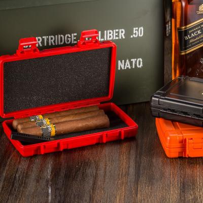 China Store Up 5 Cigars JF-095 JIFENG Explosion Proof Plastic Single Foam Inside Travel Custom Cigar Case For 5 Cigars for sale