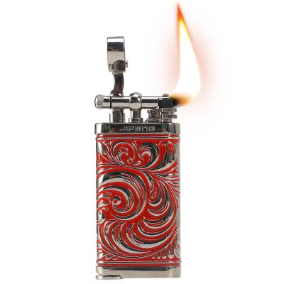 China JF-096 JIFENG Flint Metal Tipped Flint Soft Gas Flame Refillable Pipe Lighter for sale