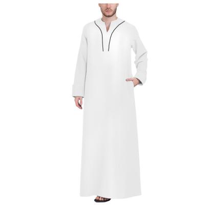 China Indian-Pakistani Clothing Wholesale All Color Season Quality Middle East Islamic Clothing Jubbah Daffah Qatar Modern White Arabic Muslim Men Kurta Long Dresses for sale