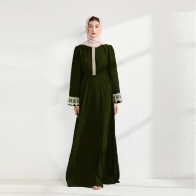 China Latest Indian-Pakistani Dress Abaya Designs Simple Modest Islamic Clothing Muslim Clothing 2022 Women Abaya Dubai Turkey India Pakistan Solid Color for sale