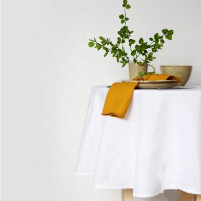 China Antimicrobial Sustainable Nordic Yellow Gray Arrow Printed Round Canvas And Cotton Triangle Tablecloth for sale