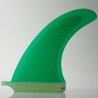 China Unisex Green Surfing Surf Fin Twin Fiberglass Side Fins Honeycomb Paddle Board Surfboard Fins for sale