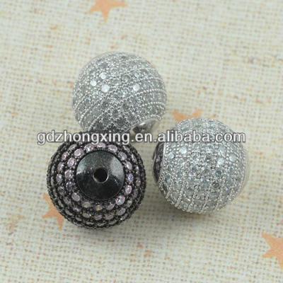 China New 2014 micro CZ brass pave beads for sale