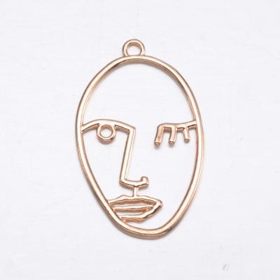 China Western Style A28345 - Western Style A28356 Abbreviated and Exaggerated Human Face Pendants for Earring and Necklace Making for sale