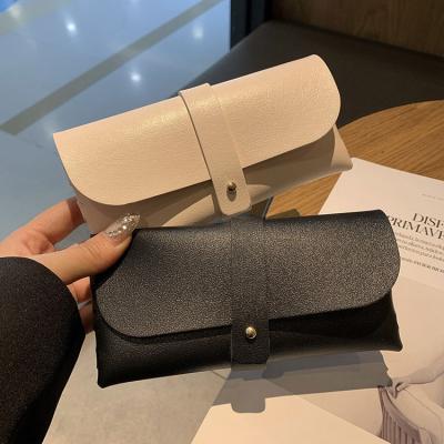 China Sunglasses Packing Fashion Myopia Glasses Case Soft Girl Retro Sunglasses Case Package Anti-pressure Sunglasses Leather Bag for sale