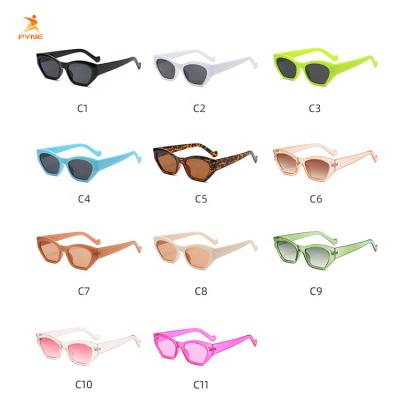 China Polygon Cat Eye Sunglasses Wholesale Newest Fashion Sunglasses Design Designer Branded Sunglasses 2021 PC Luxury Women Trendy Sunglasses for sale