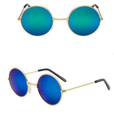 China Metral Unisex Round Frame Sunglasses Movie Colors High Quality Vintage Reflective Children Boy Luxury Polarized Sun Glasses for sale