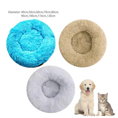 China Cat Nest Round Plush Fluffy Cat Supplies Pet Dog Bed Pet Supplies Wholesale Waterproof Washable Luxury Pet Bed for sale