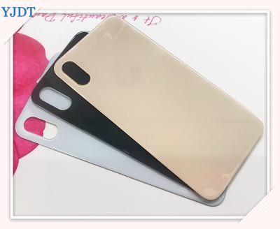 China Wholesale Big Hole Glass Battery Back Glass Cover For iPhone X Back Rear Door With 3M Sticker for sale