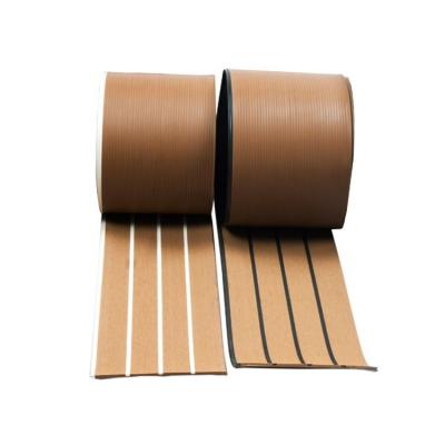 China Flexible 5mm Sanding Flexiteek PVC synthetische teakhouten dekmat voor vloeren van boten/jachten Te koop