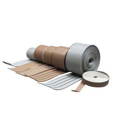 China Optional Nonskid Anti-UV PVC Synthetic Boat Teak Decking Marine Flooring Mat for sale