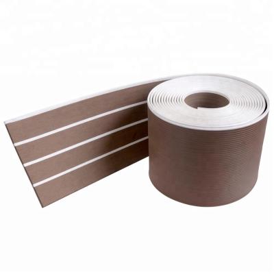 China 19 cm Width Composite Teak Waterproof Soft PVC Marine Boat/Yacht/Kayak Flooring Decking for sale